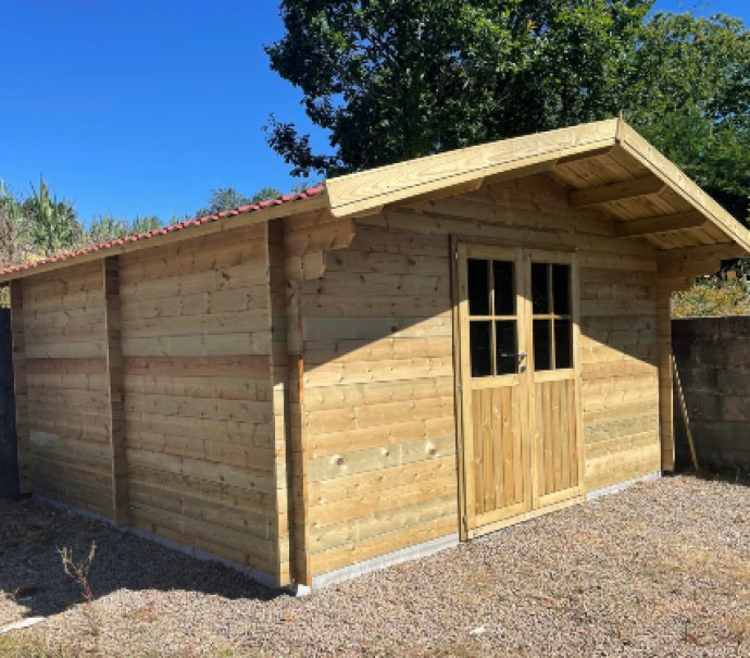 Abri de jardin en bois 2 pentes